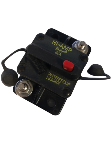 Interrupteur disjoncteur unipolaire 80A 12/24V en saillie - COOPER BUSSMANN