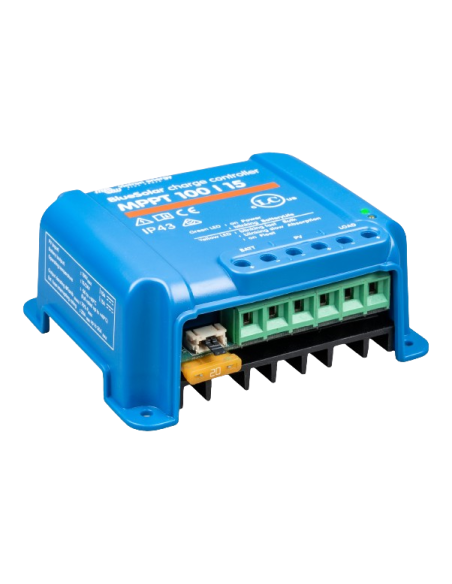 Régulateur de charge solaire Victron Bluesolar MPPT 100/15 12V / 24V (Coté)