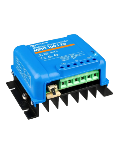 Régulateur de charge solaire Victron Bluesolar MPPT 100/20 12V / 24V / 48V (coté)