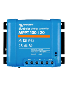 Régulateur de charge solaire Victron Bluesolar MPPT 100/20 12V / 24V / 48V (dessus)