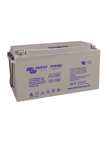 Batterie AGM Deep cycle 12V 165Ah AGM12-165 VICTRON 3/4 face