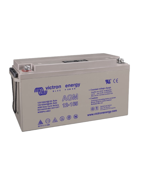 Batterie AGM Deep cycle 12V 165Ah AGM12-165 VICTRON 3/4 face