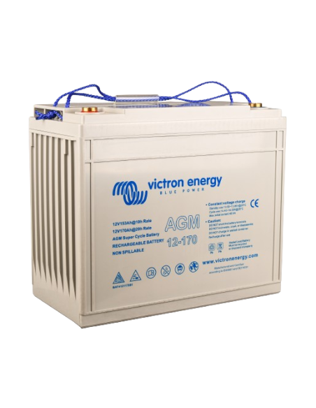face avant de Batterie AGM Super cycle 12V 170Ah VICTRON ENERGY