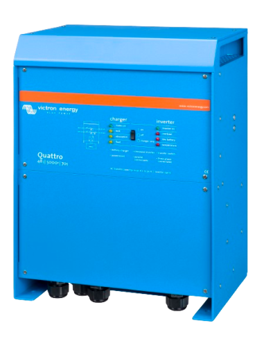 Convertisseur/Chargeur QUATTRO 48/5000/70-100/100 VICTRON 3/4 face