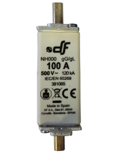 Fusible à couteaux NH000 100A 500 V 2