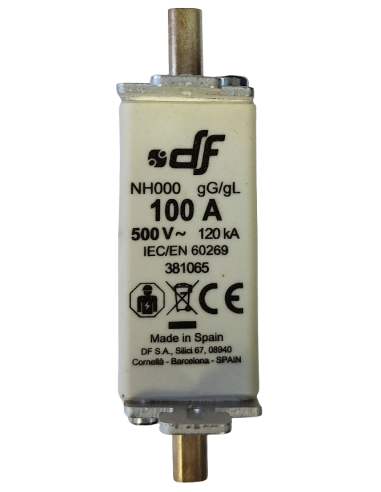 Fusible à couteaux NH000 100A 500 V