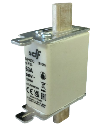 Fusible à couteaux NH000 63A 500 V