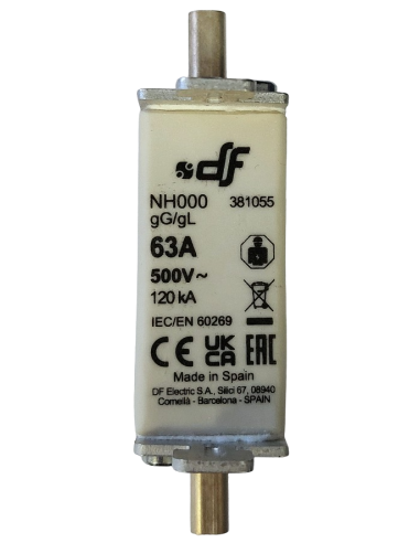 Fusible à couteaux NH000 63A 500 V