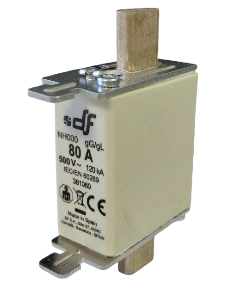 Fusible à couteaux NH000 80A 500 V