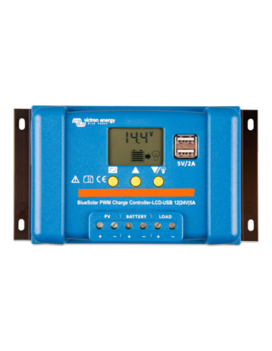 Régulateur solaire Victron Bluesolar PWM LCD USB 12 / 24V 5A