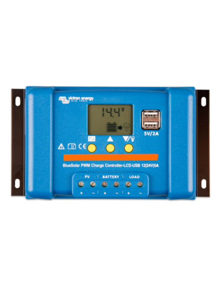 Régulateur solaire Victron Bluesolar PWM LCD USB 12 / 24V 5A