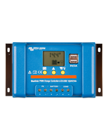 Régulateur solaire Victron Bluesolar PWM LCD USB 12 / 24V 10A