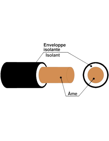 Câble monoconducteur 6 mm² noir