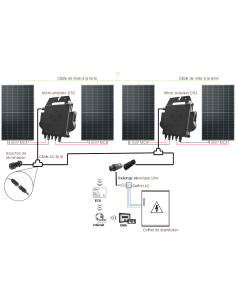 Kit solaire autoconsommation 1600 W avec micro-onduleur APSystems 2