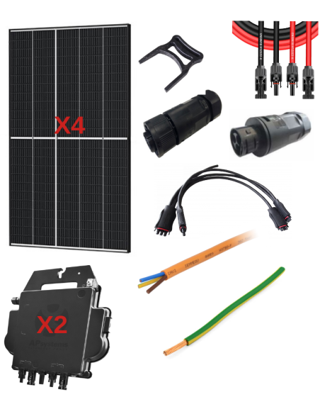 Kit solaire autoconsommation 1600 W avec micro-onduleur APSystems