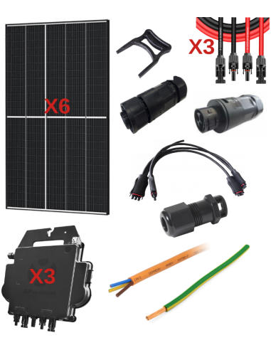 Kit solaire autoconsommation 2400 W avec micro-onduleur APSystems