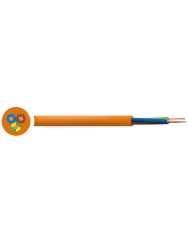 Câble électrique nautique H07BQ-F 3G2.5mm² orange