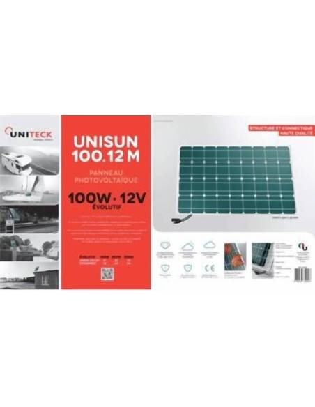 Panneau solaire monocristallin 100W 12V UNITECK packaging