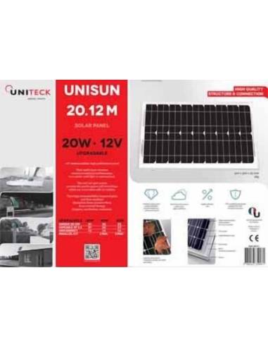 Panneau solaire monocristallin 20W 12V UNITECK packaging