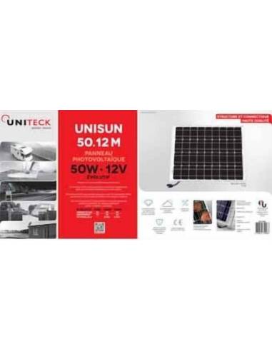Panneau solaire monocristallin 50W 12V UNITECK packaging