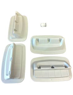 Lot de 4 cornières ABS avec passe toit intégré