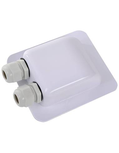 Passe toit étanche 2 entrées blanc