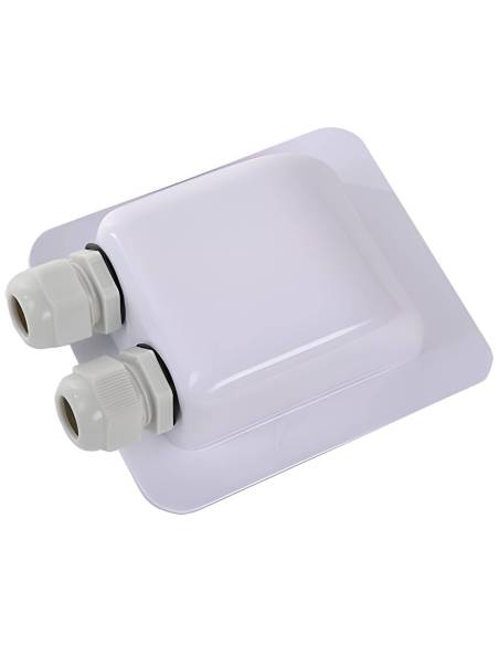 Passe toit étanche 2 entrées blanc