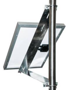 Structure de fixation sur mât pour panneau solaire