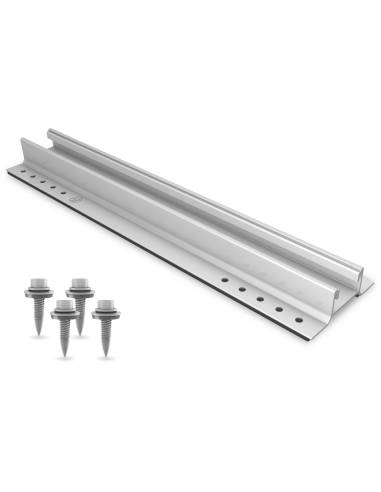 Rail MiniRail 2.0 + 4 Vis pour pose sur bac acier K2 Systems