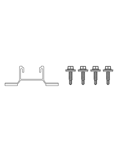 Rail MiniRail 2.0 + 4 Vis pour pose sur bac acier K2 Systems