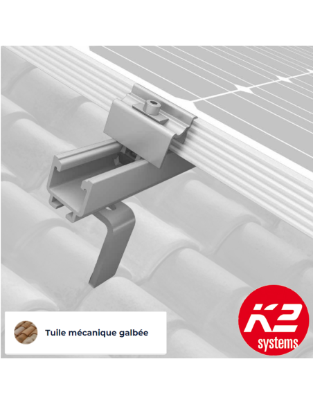 Kit de fixation pour Tuiles plates et Fortement galbées - Paysage K2 Systems