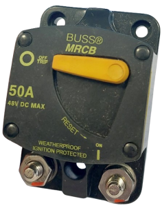 Disjoncteur unipolaire 50A 12/24/48V en saillie - COOPER BUSSMANN