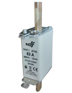 Fusible à couteaux NHC1 63 A / 500 V