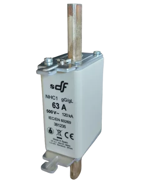 Fusible à couteaux NHC1 63 A / 500 V