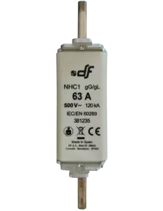 Fusible à couteaux NHC1 63 A / 500 V 2