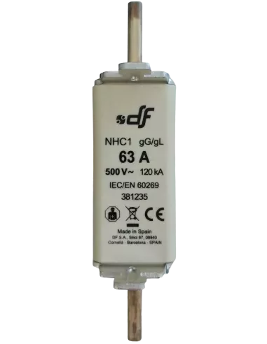 Fusible à couteaux NHC1 63 A / 500 V