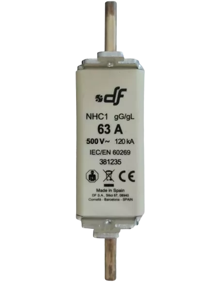 Fusible à couteaux NHC1 63 A / 500 V