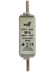 Fusible à couteaux NHC1 80 A / 500 V 2