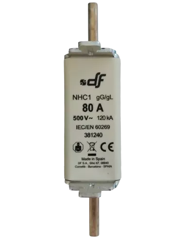 Fusible à couteaux NHC1 80 A / 500 V