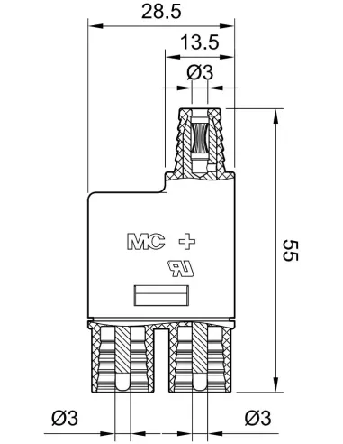 Adaptateur MC3 Multi-Contact PV-AZS3