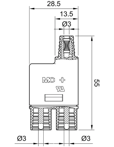Adaptateur MC3 Multi-Contact PV-AZS3