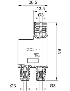 Adaptateur MC3 Multi-Contact PV-AZB3 2