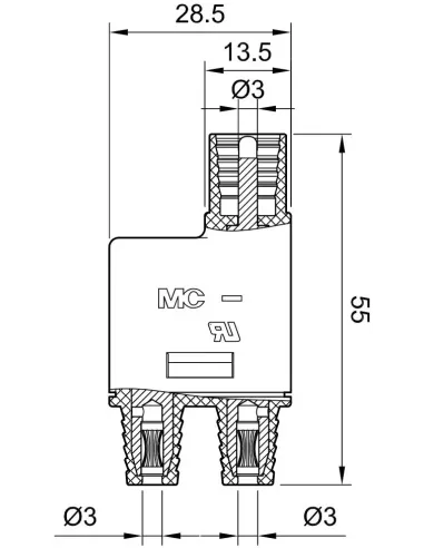 Adaptateur MC3 Multi-Contact PV-AZB3