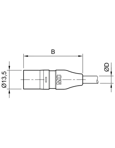 Connecteur MC3 Mâle KST3/6II pour câble 6 mm² Schéma