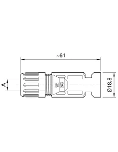 Connecteur MC4 Mâle 25 mm² PV-KST4/25I 2