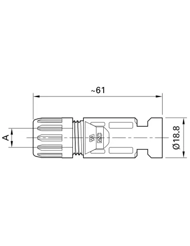 Connecteur MC4 Mâle 6 mm² PV-KST4/6II