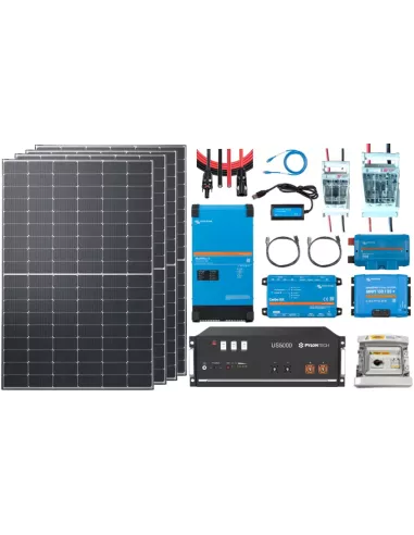 Kit solaire 48 V 1700 W avec onduleur 3000 VA - Lithium Pylontech
