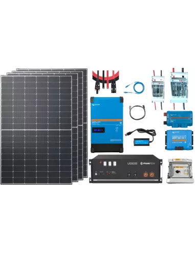 Kit solaire 48 V 1700 W avec onduleur 5000 VA GX - Lithium Pylontech