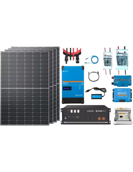 Kit solaire 48 V 1700 W avec onduleur 5000 VA GX - Lithium Pylontech