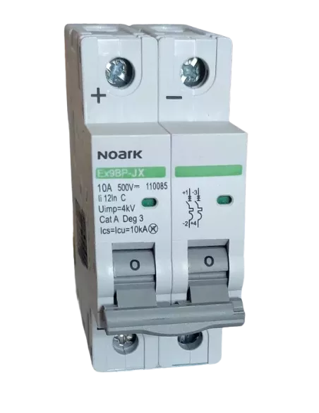 Disjoncteur miniature Ex9BP-JX 2P C 10 A NOARK